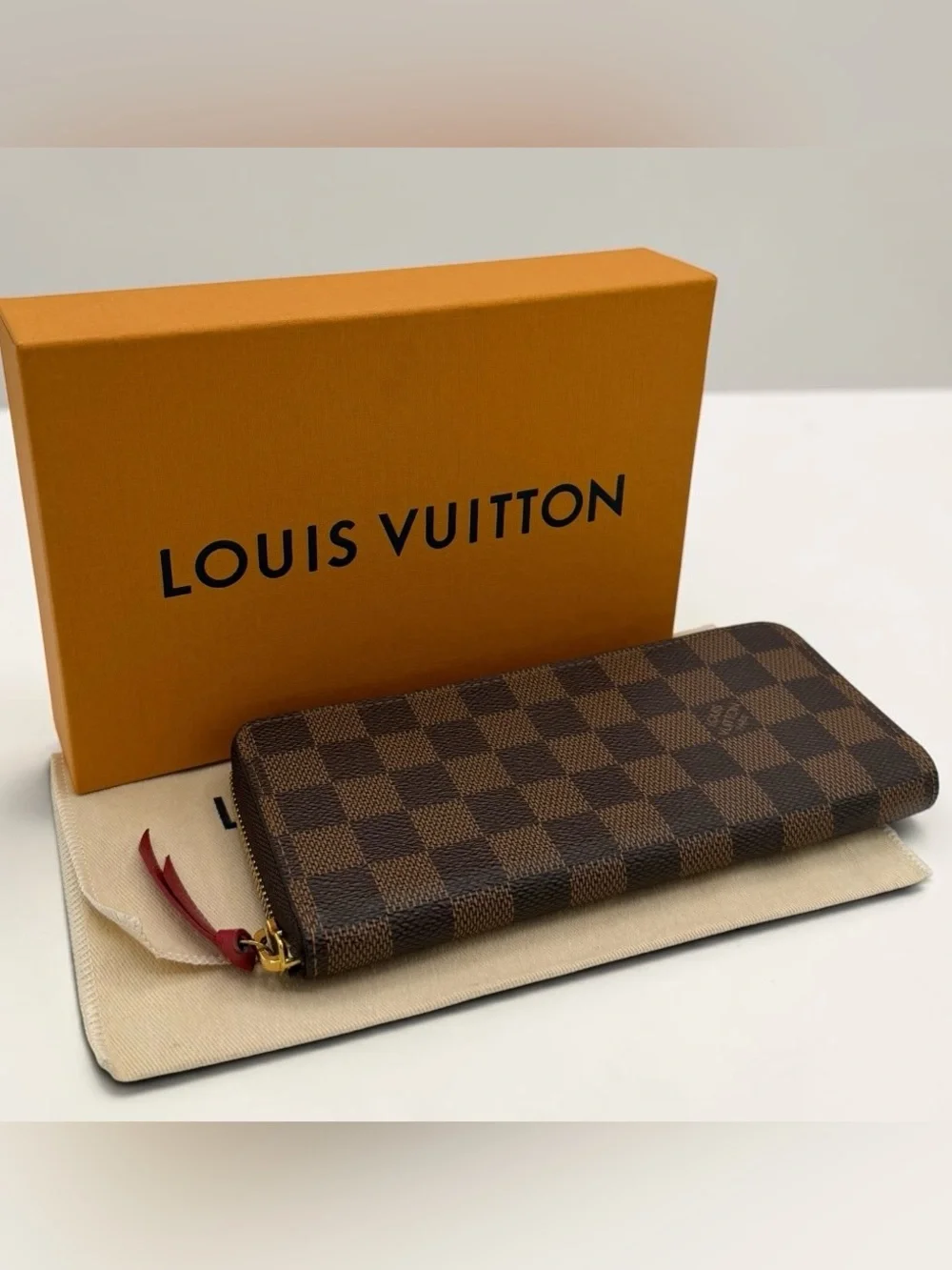 Louis Vuitton Clémence Wallet in Damier Ebene canvas